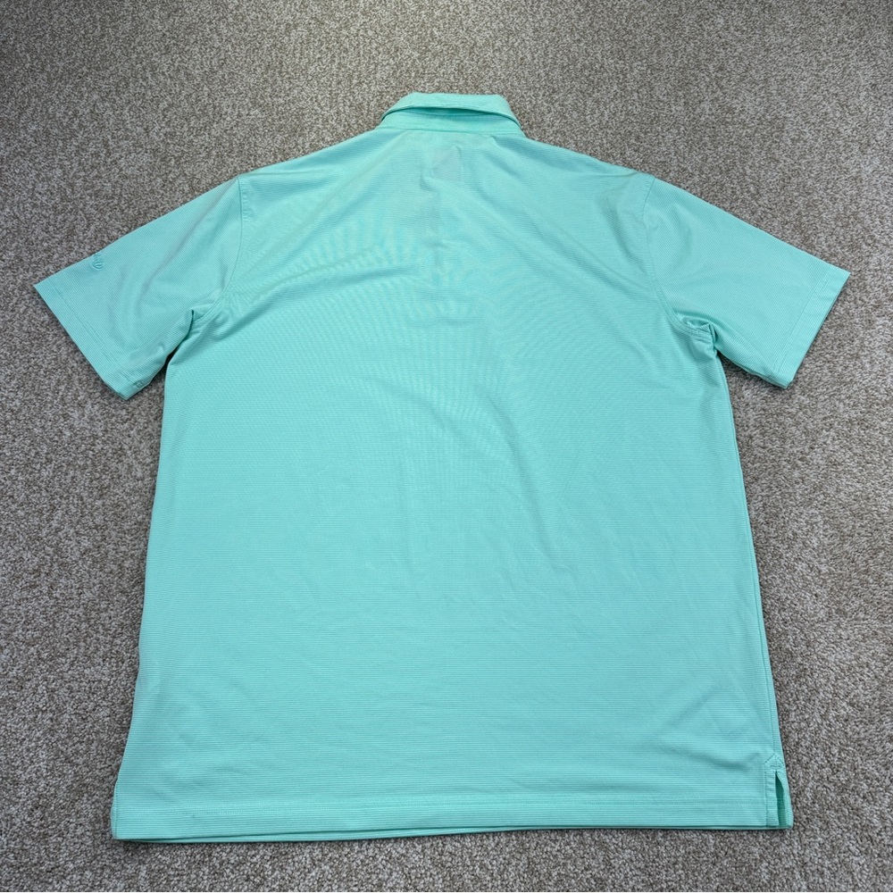 Callaway Opti Dri Green Striped Golf Polo Shirt Mens size Large Short Sleeve - Picture 3 of 12